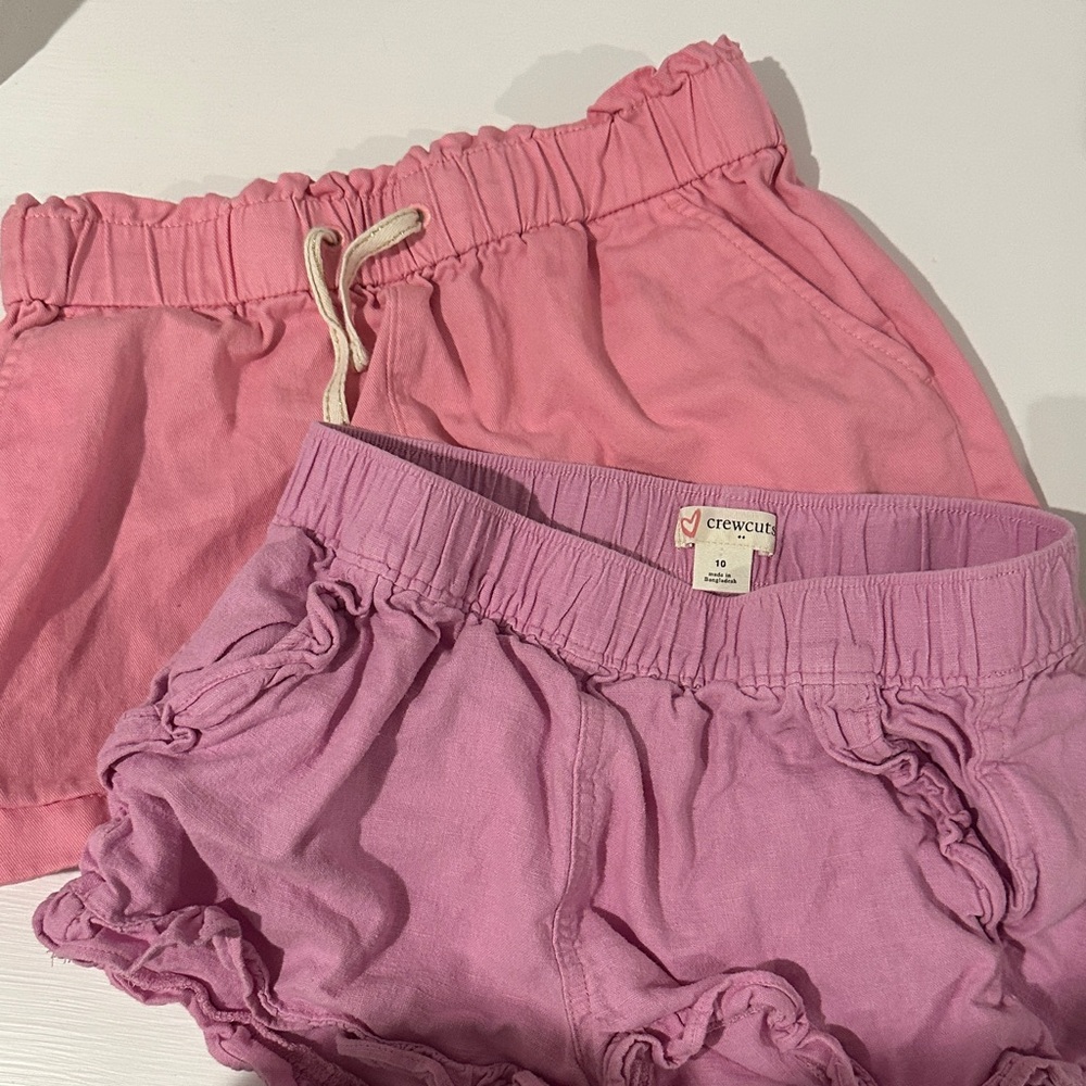 Crewcuts Pink and Light Purple Shorts Set of Two